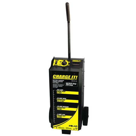 Solar 12V Wheel Battery Charger; 40/20/5/200A 4735